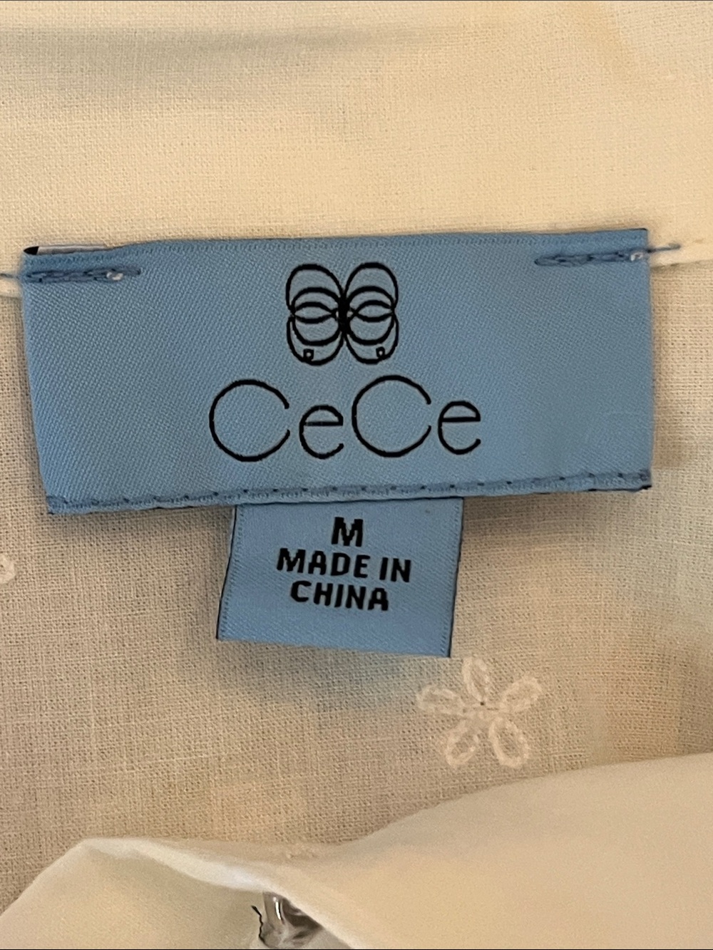CeCe Cream Short Sleeve Button-Front Tie Shirt - Picture 7 of 8